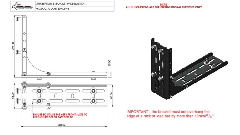 Awning Heavy Duty Adjustable L Bracket Set – The Bush Company USA