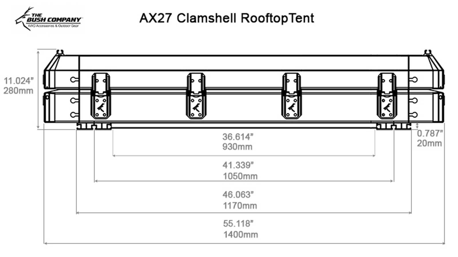 AX27 Clamshell Rooftop Tent - Image 5
