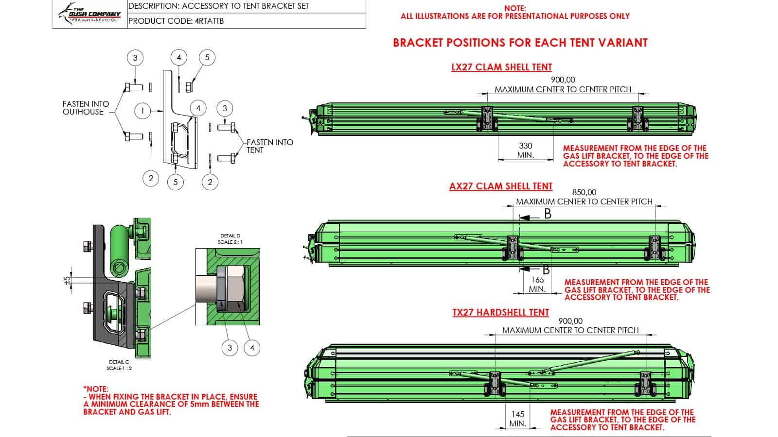 Accessory To Tent Bracket Set - Outhouse - Image 3