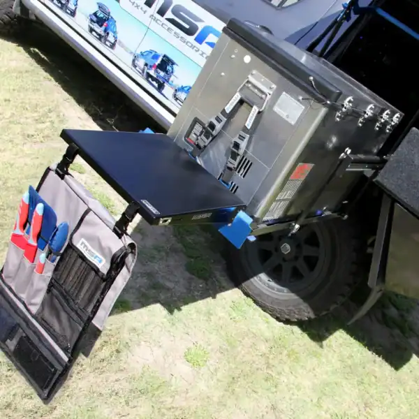 Drop Slide Clip-On Table With Cutlery Roll